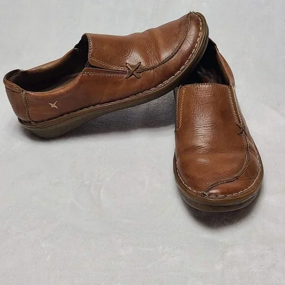 Pikolinos Womens  EU 37 Tan Brown Leather Slip On Loafers US 6.5-7 - Picture 2 of 13